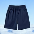thumbnail image 1 of Spazoro Toddler Boys Girls Shorts, Summer Elastic Waist Solid Color with Pockets Casual Shorts for Boys Navy Size 8 T, 1 of 4