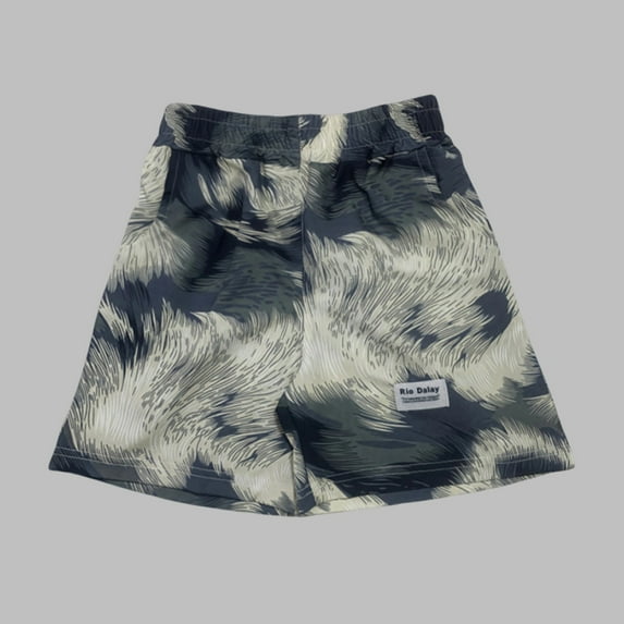 Spazoro Toddler Boys Girls Shorts, with Pockets Elastic Waist Summer Printed Casual Shorts for Boys Gray Size 11 T