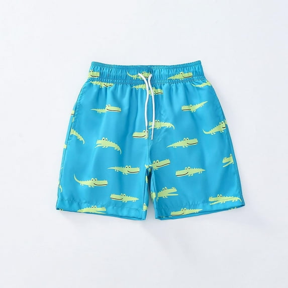 Spazoro Toddler Boys Girls Shorts, with Pockets Summer Printed Elastic Waist Casual Shorts for Boys Blue Size 5 T