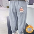 thumbnail image 1 of Spazoro Toddler Boys Sweatpants, Elastic Waist Warm Cute Print Spring Loose Joggers for Child Boys Gray Size 120/5T, 1 of 6