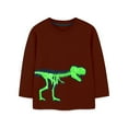thumbnail image 1 of Spazoro Toddler Boys Sweatshirts, Crew Neck Dinosaur Print Fall Winter Long Sleeve Tops for Kids Childs Boys Girls Orange Size 2 T, 1 of 7