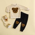 thumbnail image 1 of Spazoro Toddler Child Girls Outfit Sets, Fall Winter Casual Cute Print Warm Sweatshirts and Pants for Girls Khaki Size 5 T, 1 of 9