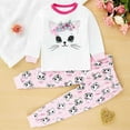 thumbnail image 1 of Spazoro Toddler Child Girls Outfit Sets, Warm Cute Print Fall Winter Casual Sweatshirts and Pants for Girls Pink Size 5 T, 1 of 3