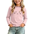 thumbnail image 1 of Spazoro Toddler Girls 100% Cotton Shirts, Ruffle Neck Long Sleeve Fall Cute Pattern Casual Basic Tee Tops for Girls Pink Size 2-3T, 1 of 5