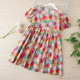 thumbnail image 1 of Spazoro Toddler Girls A-Line Dress, Crew Neck Sleeveless 2025 New Style Floral Print Summer Dresses for Child Girls Multicolor Size 6 T, 1 of 7