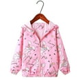 thumbnail image 1 of Spazoro Toddler Girls Blouses, Hooded Zippered Long Sleeve Casual Jacket Loose Coats For Girls Pink Size 8 T, 1 of 3