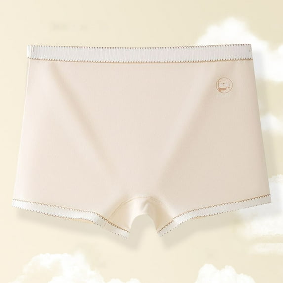 Spazoro Toddler Girls Boxer Briefs, Cotton Solid Color Stretch Soft & Comfy Underwear Panties for Girl Yellow Size 4-15T