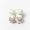 thumbnail image 1 of Spazoro Toddler Girls Boys Floor Walking Socks, Knitting Cotton Warm Cute Print Doll Knitted Mid Tube Socks for Child Kids Girls White Size 1 T, 1 of 3
