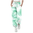 thumbnail image 1 of Spazoro Toddler Girls Boys Sweatpants, Drawstring Tie Dye Long Sleeve Elastic Waist Casual Jogger for Homewears Green Size 5 T, 1 of 7