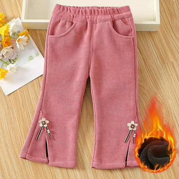 Spazoro Toddler Girls Boys Sweatpants, Print Long Sleeve Baggy Elastic Waist Casual Jogger for Homewears Pink Size 2 T