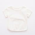 thumbnail image 1 of Spazoro Toddler Girls Boys T-Shirts Tees, Short Sleeve Casual Crew Neck Solid Breathable Summer Tops for Kids Unisex White Size 12 Months, 1 of 9