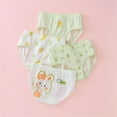 thumbnail image 1 of Spazoro Toddler Girls Briefs, Cartoon Soft & Comfy Cotton 4-Pack Underwear Panties for Girl Green Size 1.5-16T, 1 of 3
