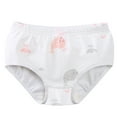 thumbnail image 1 of Spazoro Toddler Girls Briefs, Soft & Comfy Printed Cotton Stretch Underwear Panties for Girl White Size 2-13T, 1 of 2
