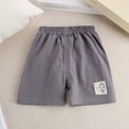 thumbnail image 1 of Spazoro Toddler Girls Casual Shorts, Elastic Waist Printed Summer Homewear Comfortable Fit Pants for Child Girls Boys Gray Size 3-4 T, 1 of 5