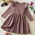thumbnail image 1 of Spazoro Toddler Girls Dress, Long Sleeve Fall Winter Christmas Cotton Fashion Princess Dresses for Childs Girls Pink Size 6 T, 1 of 4