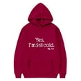 thumbnail image 1 of Spazoro Toddler Girls Hooded Sweatshirts, Printed Long Sleeve Soft & Comfy Fashion Fall Winter Tops for Girls Wine Size 9-10T, 1 of 3