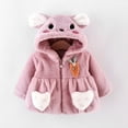 thumbnail image 1 of Spazoro Toddler Girls Jackets, Casual Fall Winter Warm Long Sleeves Cardigans for Kids Girls Pink Size 100 3 T, 1 of 9
