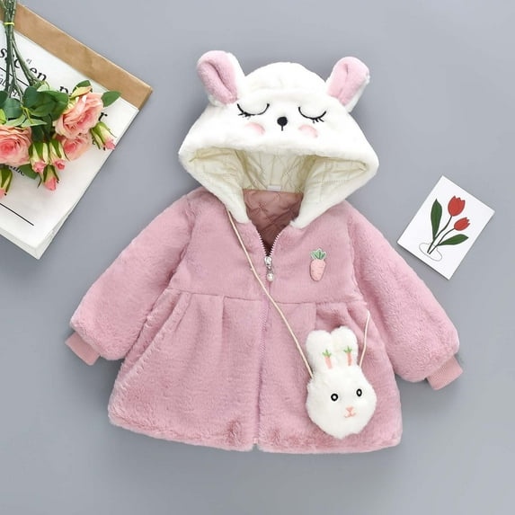 Spazoro Toddler Girls Jackets, Casual Warm Fall Winter Long Sleeves Cardigans for Kids Girls Purple Size 100 3 T