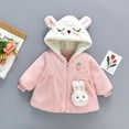 thumbnail image 1 of Spazoro Toddler Girls Jackets, Fall Winter Casual Warm Long Sleeves Cardigans for Kids Girls Pink Size 90 2 T, 1 of 3