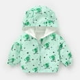 thumbnail image 1 of Spazoro Toddler Girls Jackets, Long Sleeve Fall Winter Zipper Hooded Warm Coats for Child Girls Boys Green Size 2-3 T, 1 of 2