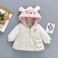 thumbnail image 1 of Spazoro Toddler Girls Jackets, Warm Casual Long Sleeves Fall Winter Cardigans for Kids Girls White Size 90 2 T, 1 of 3
