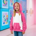 thumbnail image 1 of Spazoro Toddler Girls Loose Sweatshirts Hoodie, Casual with Pocket Long Sleeve Color Block Lightweight Soft Pullover for Kids Girls Boys Hot Pink Size 7 T, 1 of 8