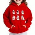 thumbnail image 1 of Spazoro Toddler Girls Loose Sweatshirts Hoodie, Graphic Long Sleeve Casual Warm Comfy Soft Pullover for Kids Girls Boys Red Size 7 T, 1 of 4