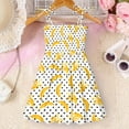 thumbnail image 1 of Spazoro Toddler Girls Princess Dress, Sleeveless 2025 New Style Crew Neck Floral Print Summer Dresses for Child Girls Yellow Size 4 T, 1 of 5