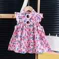 thumbnail image 1 of Spazoro Toddler Girls Princess Dress, Sleeveless Crew Neck 2025 New Style Floral Print Summer Dresses for Child Girls Pink Size 12 T, 1 of 5
