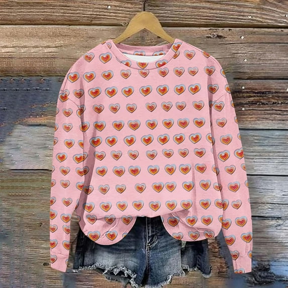 Spazoro Toddler Girls Swearshirts, Cute Print Fall Winter Long Sleeve Crew Neck Casual Pullover Tops for Girls Multicolor Size 2-3T