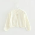 thumbnail image 1 of Spazoro Toddler Girls Sweaters, Cotton Fall Winter Button Down Long Sleeve Solid Color Cardigan for Child Girls White Size 4 T, 1 of 9