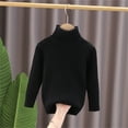 thumbnail image 1 of Spazoro Toddler Girls Sweaters, Knitted Cotton Turtleneck Fall Winter Long Sleeve Pullover Tops for Kids Girls Boys Black Size 7 T, 1 of 6