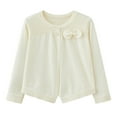 thumbnail image 1 of Spazoro Toddler Girls Sweaters, Long Sleeve Cotton Button Down Fall Winter Solid Color Cardigan for Child Girls White Size 18 Months, 1 of 1