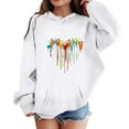 thumbnail image 1 of Spazoro Toddler Girls Sweatshirts, Hooded Casual Printed Long Sleeve Tops For Girls White Size 2 T, 1 of 3