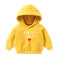 thumbnail image 1 of Spazoro Toddler Girls Sweatshirts, Hooded Printed Casual Long Sleeve Tops For Girls Yellow Size 4 T, 1 of 2
