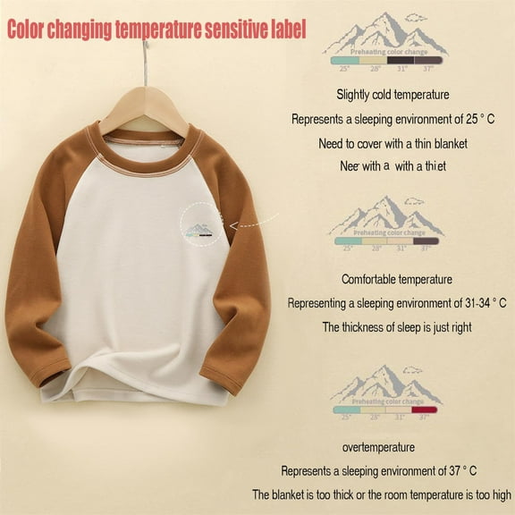 Spazoro Toddler Girls Sweatshirts, Long Sleeve Casual Crew Neck Color Block Patching Pullover Tops for Kids Girls Boys Brown Size 5 T