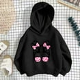 thumbnail image 1 of Spazoro Toddler Girls Sweatshirts, Long Sleeve Printed Hooded Casual Tops For Girls Black Size 7 T, 1 of 6