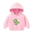 thumbnail image 1 of Spazoro Toddler Girls Sweatshirts, Long Sleeve Printed Hooded Casual Tops For Girls Pink Size 3-4T, 1 of 3