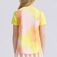 thumbnail image 1 of Spazoro Toddler Girls T-shirts, Activewear Sport Crewneck with Gradient Color Summer Short Sleeve Tops Yellow Size 4-16T, 1 of 4