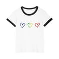 thumbnail image 1 of Spazoro Toddler Girls T-shirts, Casual Graphic Crewneck Summer Short Sleeve Tops Tee Black Size 9 T, 1 of 8