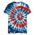 thumbnail image 1 of Spazoro Toddler Girls T-shirts, Crewneck Casual Tie Dye Summer Short Sleeve Tops Tee Multicolor Size 7 T, 1 of 9