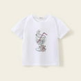 thumbnail image 1 of Spazoro Toddler Girls T-shirts, Graphic Tee Summer Casual Crewneck Short Sleeve Tops White Size 2-10T, 1 of 3