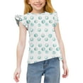 thumbnail image 1 of Spazoro Toddler Girls T-shirts, Printed Summer Casual Crewneck Short Sleeve Tops Tee Mint Green Size 12 T, 1 of 8
