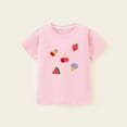 thumbnail image 1 of Spazoro Toddler Girls T-shirts, Summer Casual Crewneck Graphic Tee Short Sleeve Tops Pink Size 2-10T, 1 of 3