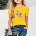 thumbnail image 1 of Spazoro Toddler Girls T-shirts, Summer Crewneck Casual Graphic Tee Short Sleeve Tops Yellow Size 1-13T, 1 of 4