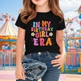 thumbnail image 1 of Spazoro Toddler Girls T-shirts, Summer Crewneck Casual School Season Printed Short Sleeve Tops Black Size 2-15T, 1 of 6