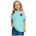 thumbnail image 1 of Spazoro Toddler Girls T-shirts, Summer Graphic Crewneck Casual Short Sleeve Tops Tee Light Blue Size 7 T, 1 of 5