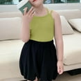 thumbnail image 1 of Spazoro Toddler Girls Tank Tops Undershirts, Summer Sleeveless Breathable 100%Cotton Solid Camisole for Kids Girls Boys Green Size 4 T, 1 of 3