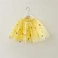 thumbnail image 1 of Spazoro Toddler Girls Tutu Dance Skirts, Mesh Glitter Solid Tiered Skirt Princess Skirts for Child Girls Yellow Size 1 T, 1 of 7