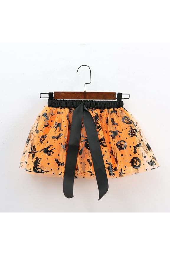 Toddler Girls Tutu Dance Skirts, Mesh Leisure Halloween A-Line Skirts for Child Girls Yellow Size 2-3 T